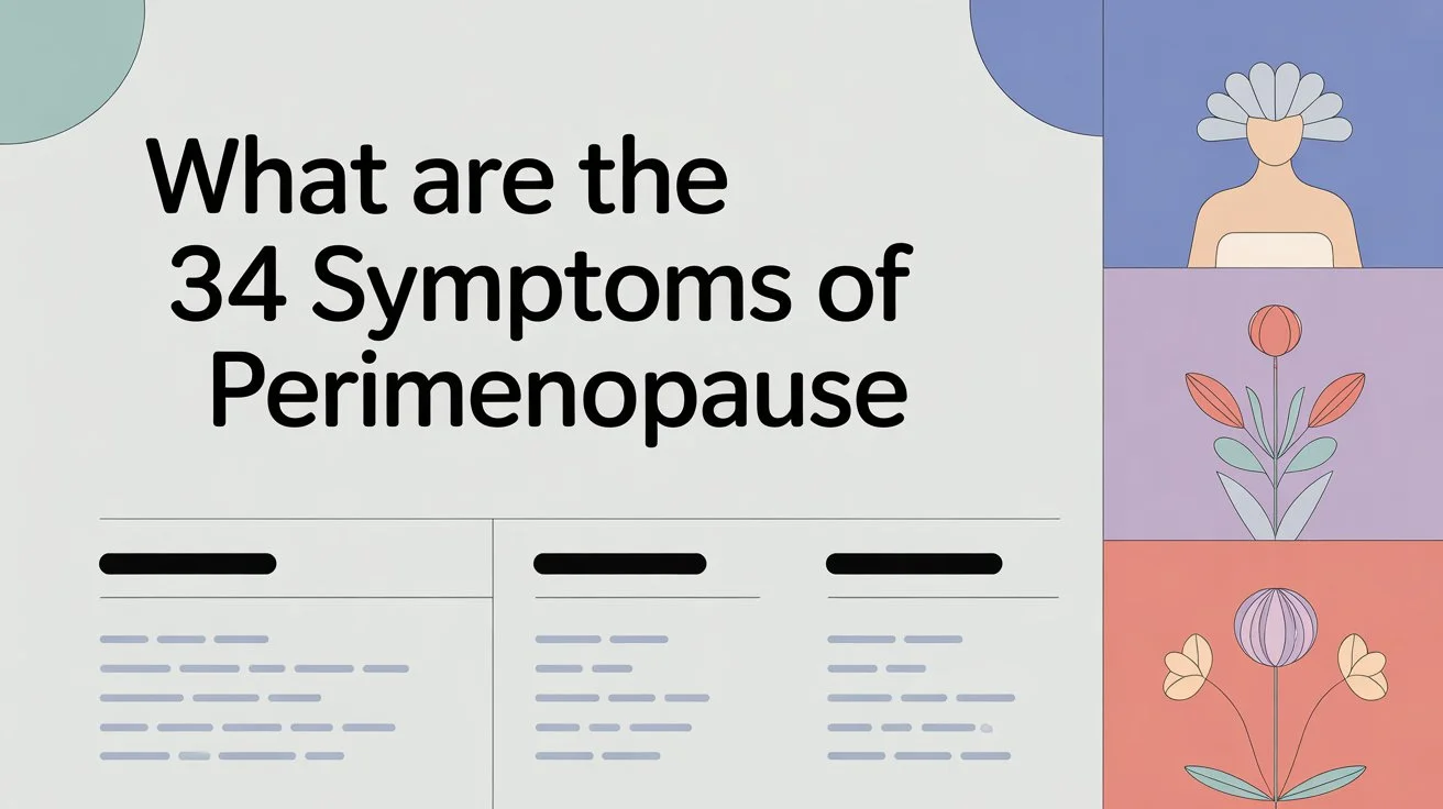 What are the 34 symptoms of perimenopause